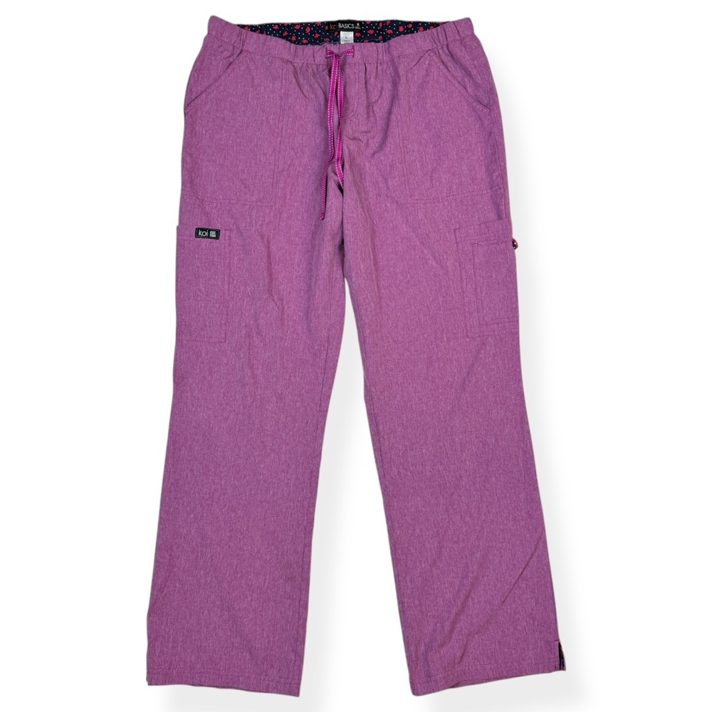 Koi Basics Scrub Pants Womens Size L Pink